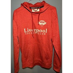 Adidas Liverpool Soccer Club Men's MEDIUM Hoodie Red Drawstring